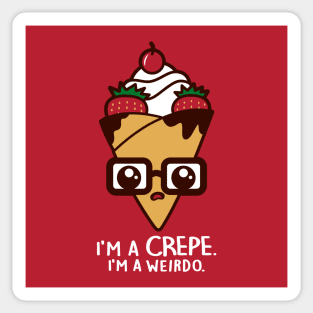 Funny Kawaii Food Nerdy Crepe Desserts Creep Song Funny Meme Sticker